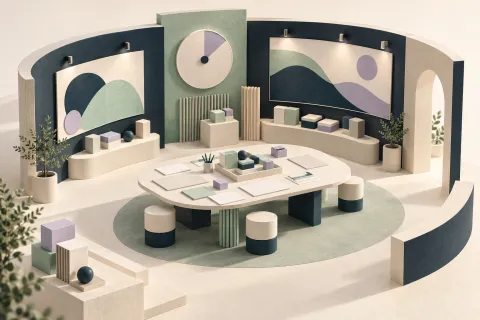 Illustrated world of The Launch Room